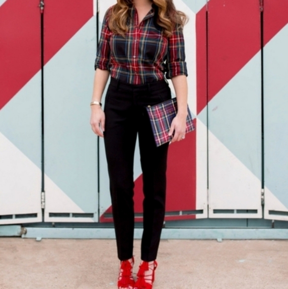 NEW J. Crew Stewart Tartan Flannel Button Down Top Classic Plaid Spring ONE LEFT - Picture 4 of 12